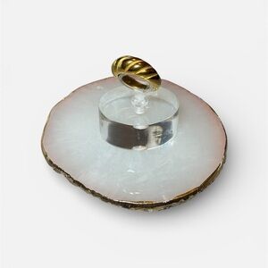 Gold plated gold twist ring